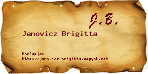 Janovicz Brigitta névjegykártya