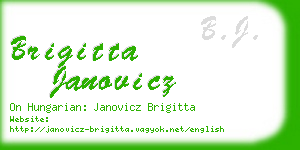 brigitta janovicz business card